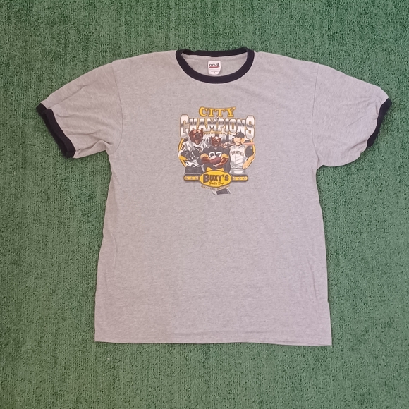 VINTAGE Salty Dog Pittsburgh City of Champions T Shirt Size Large - Picture 1 of 4
